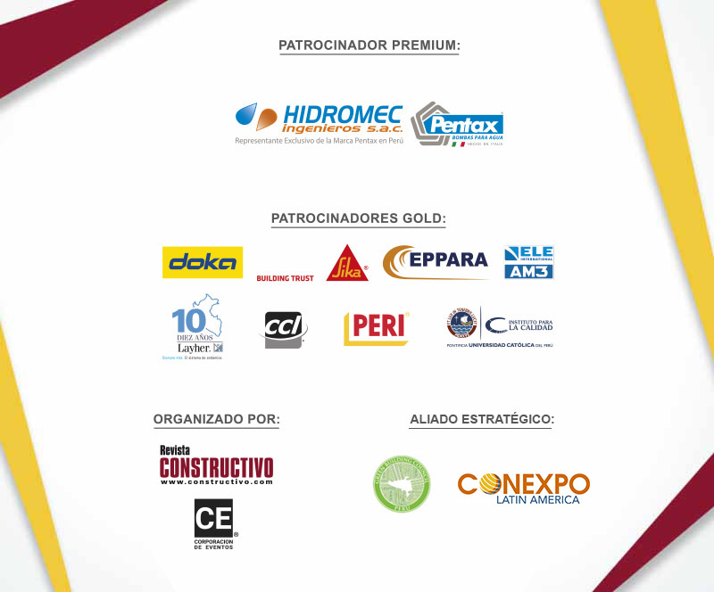 Las mejores marcas patrocinadoras de la feria EXPOCONSTRUCTIVO 2018